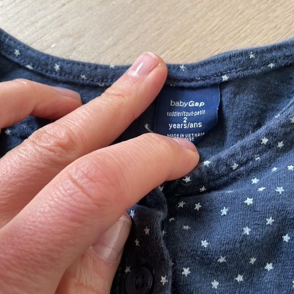 babyGAP girls navy romper size 2 - Picture 4 of 8